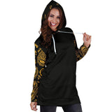 Black Gold Bandana Hoodie Dress