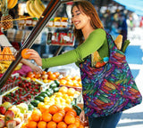 Boho Feather Reusable Grocery Bags Set