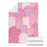 Chrysanthemum Pink Throw Blanket