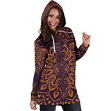 Gold Chakra Mandala Women's Hoodie Dress