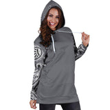 Classic Gray Bandana Hoodie Dress