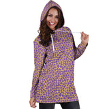 Women`s Hoodie Dress Leopard Spots | Premium Ladies Hoodie Dress