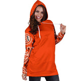 Perfect Orange Bandana Hoodie Dress