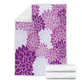 Chrysanthemum - Violet Throw Blanket