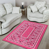 Warm Pink Bandana Area Rugs - Minimal