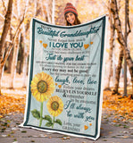 Beautiful Granddaughter Fleece Blanket