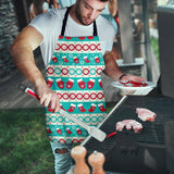 Christmas Light Blue Good Vibes Only Men's Apron