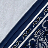 Ultra Plush Royal Blue Bandana Throw Blanket