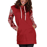 Classic Red Bandana Hoodie Dress