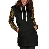 Black Gold Bandana Hoodie Dress