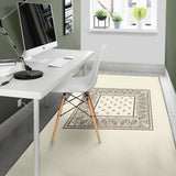 Cream Brown Bandana Area Rugs - Minimal