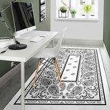 White Bandana Area Rugs - Fitted