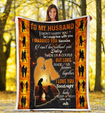 To My Husband Premium Fleece Blanket