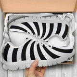 White Spiral Black and White Festival Sneaker Shoes