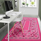 Warm Pink Bandana Area Rugs - Minimal