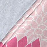 Chrysanthemum Pink Throw Blanket