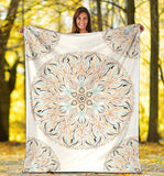 Mandala P1 (White) - Throw Blankets