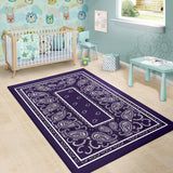 Royal Purple Bandana Area Rugs - Fitted