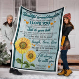 Beautiful Granddaughter Fleece Blanket