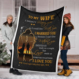 To My Wife Premium Blanket