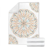 Mandala P1 (White) - Throw Blankets