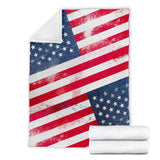 American Flag Fleece Throw Blanket