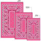 Warm Pink Bandana Area Rugs - Minimal