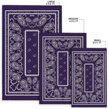 Royal Purple Bandana Area Rugs - Fitted