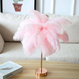 Remote Control Feather Table Lamp