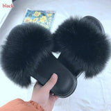 Luxury Fluffy Fur Slippers for Ladies