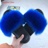 Luxury Fluffy Fur Slippers for Ladies