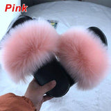 Luxury Fluffy Fur Slippers for Ladies