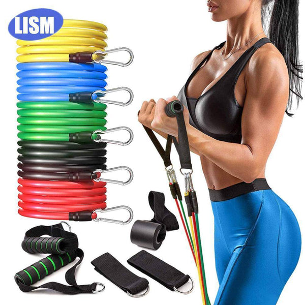 11pcs Latex Resistance Bands for Yoga Exercise